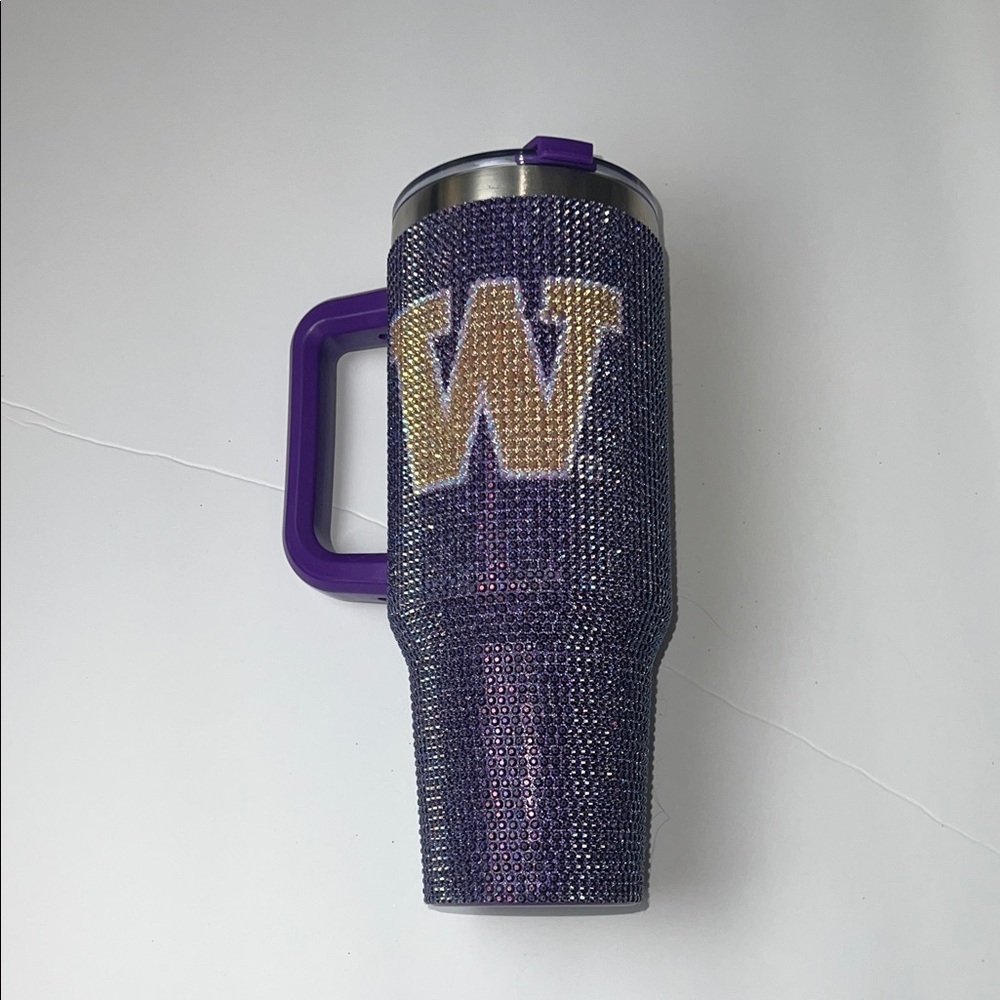 UW ] Huskies ] 40 oz. Crystal-Embellished
